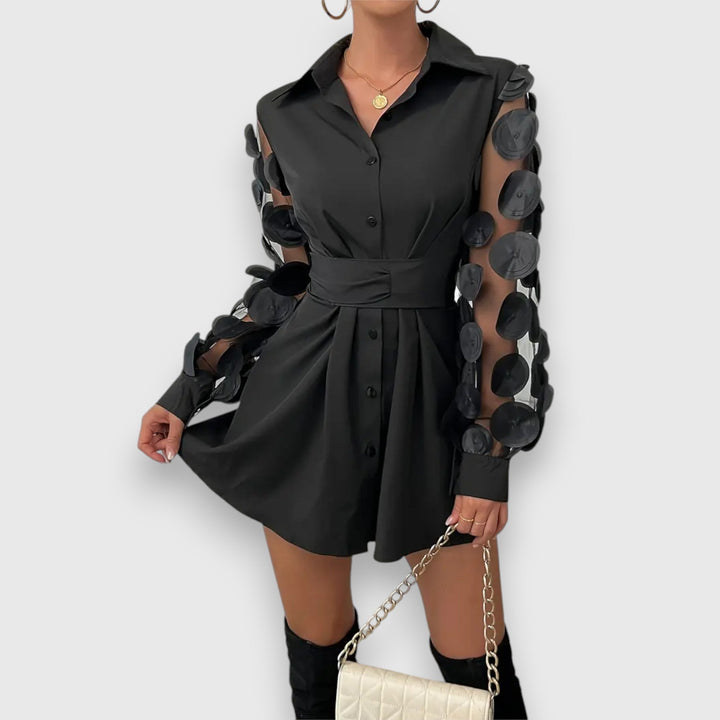 Robe chemise chic | Élégance sculptée pour vos soirées