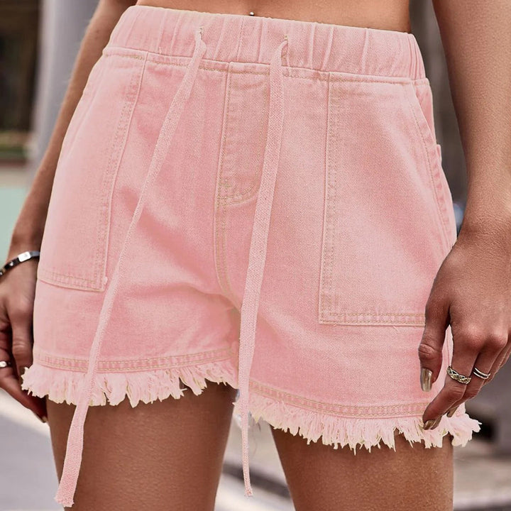 Short en denim à franges | Confort estival