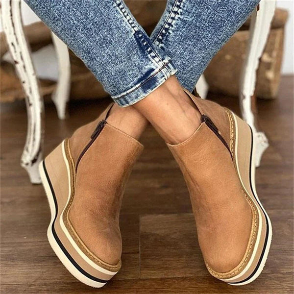 Bottines à plateforme zippées | Confort moderne au quotidien