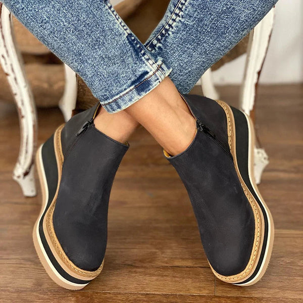 Bottines à plateforme zippées | Confort moderne au quotidien