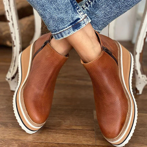 Bottines à plateforme zippées | Confort moderne au quotidien