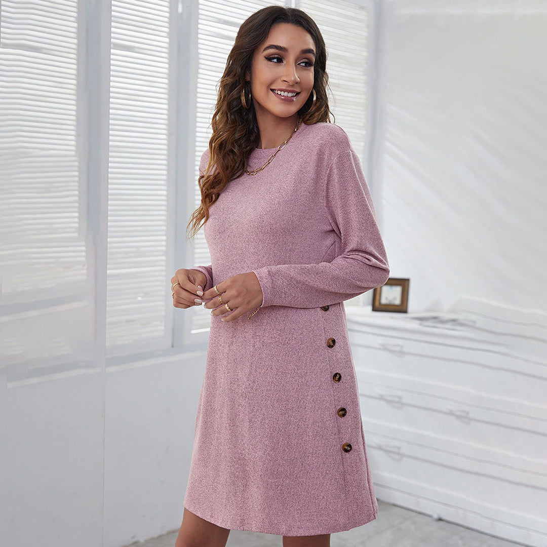Robe manches longues | Élégance minimaliste hivernale