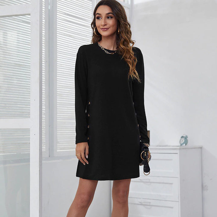 Robe manches longues | Élégance minimaliste hivernale