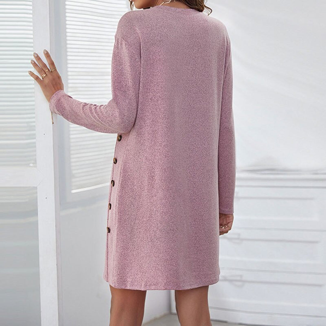 Robe manches longues | Élégance minimaliste hivernale