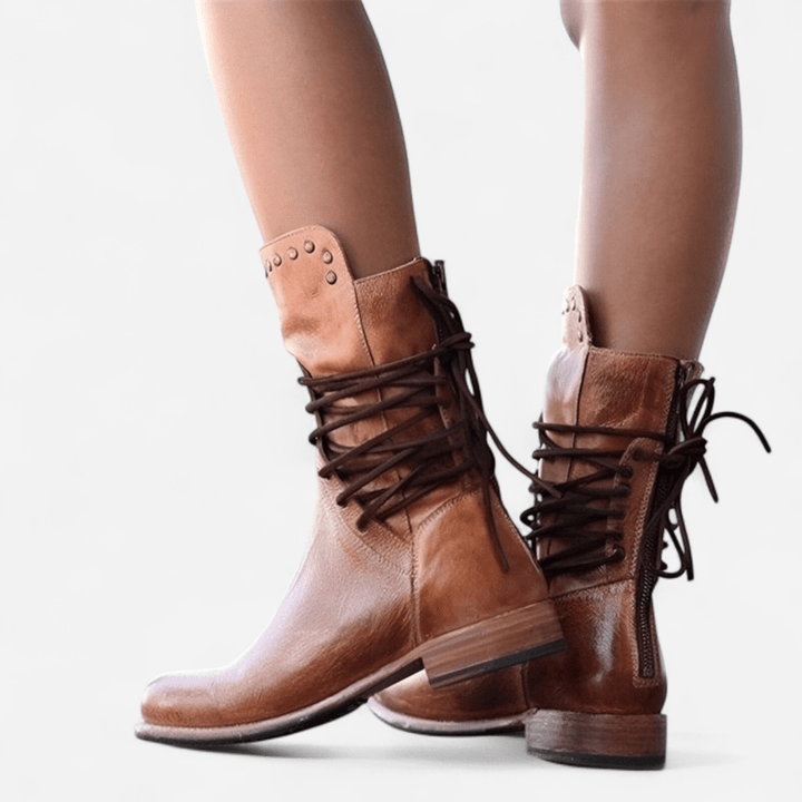 Bottes à lacets femme | Look vintage