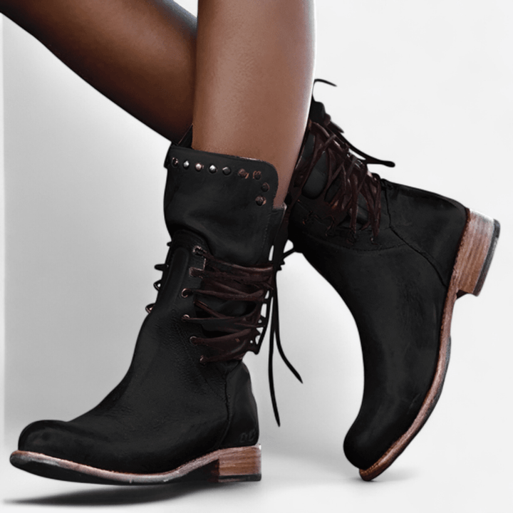 Bottes à lacets femme | Look vintage