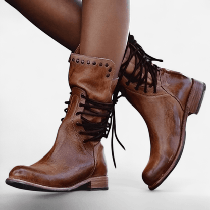 Bottes à lacets femme | Look vintage
