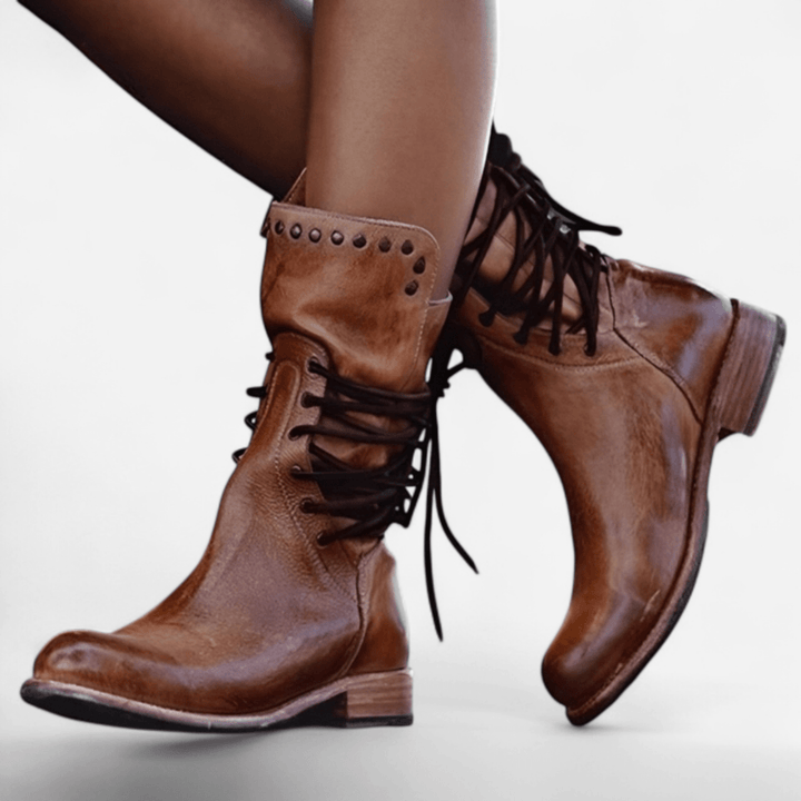 Bottes à lacets femme | Look vintage