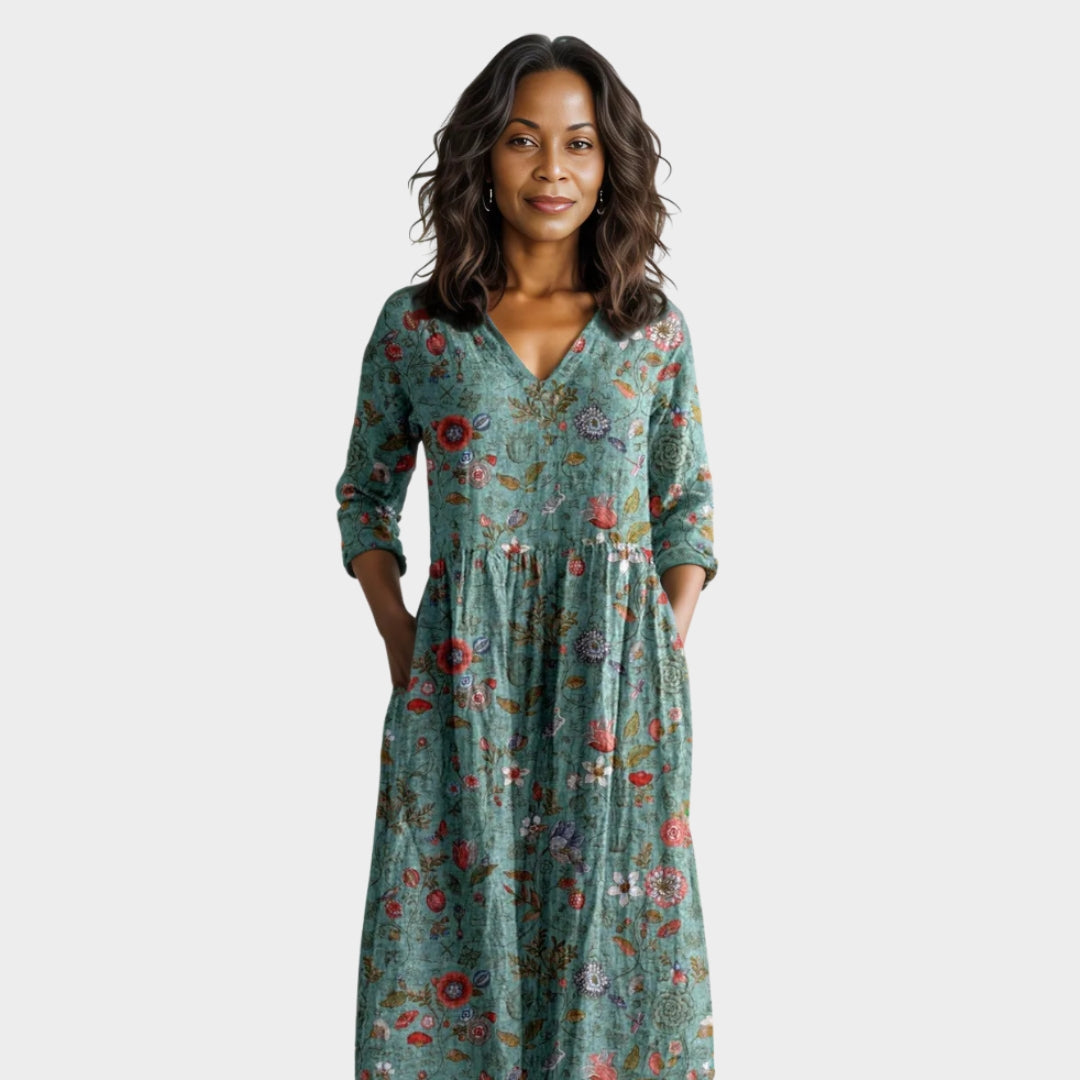Robe longue fleurie | Élégance estivale