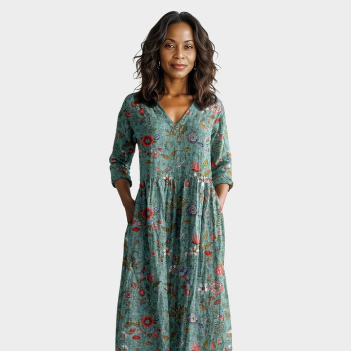 Robe longue fleurie | Élégance estivale