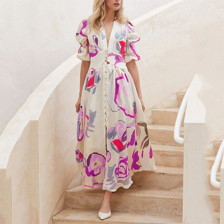 Robe midi à fleurs | Élégance décontractée