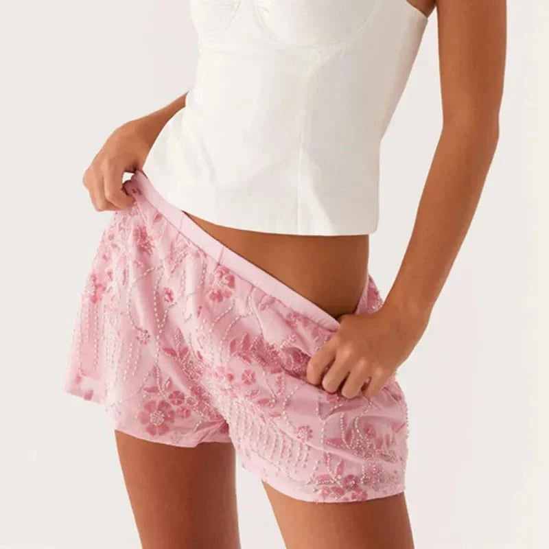 Short à perles et sequins | Style estival chic