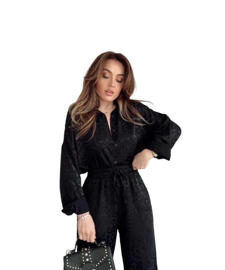 Ensemble deux pièces satiné | Style raffiné pour toutes occasions