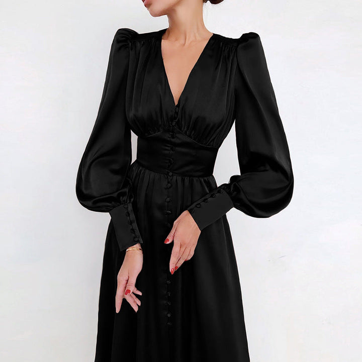 Robe boutonnée élégante | Style rétro chic