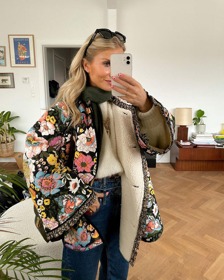 Veste réversible bohème | Originalité florale