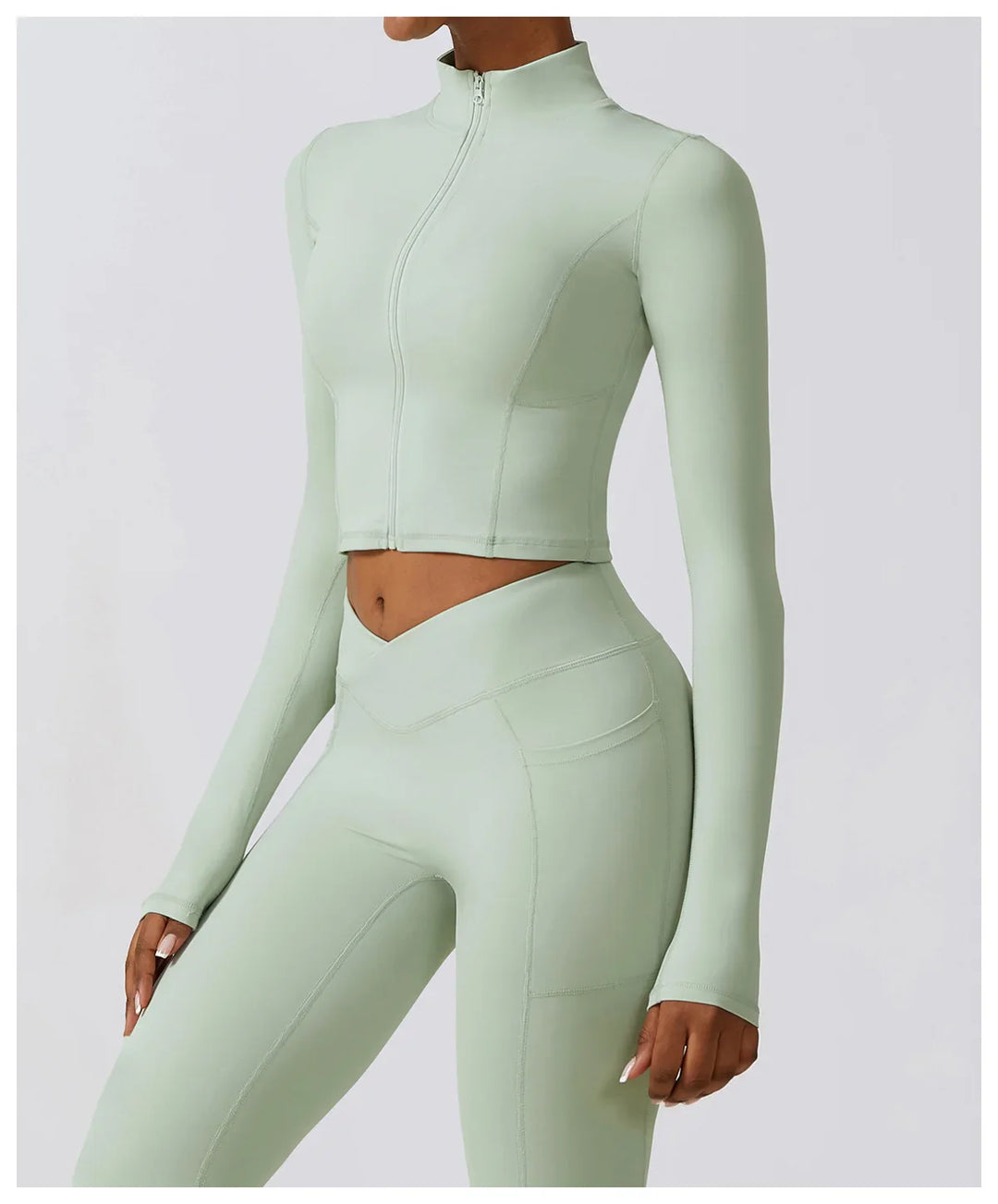 Haut court zippé sport | Flexibilité et maintien actif