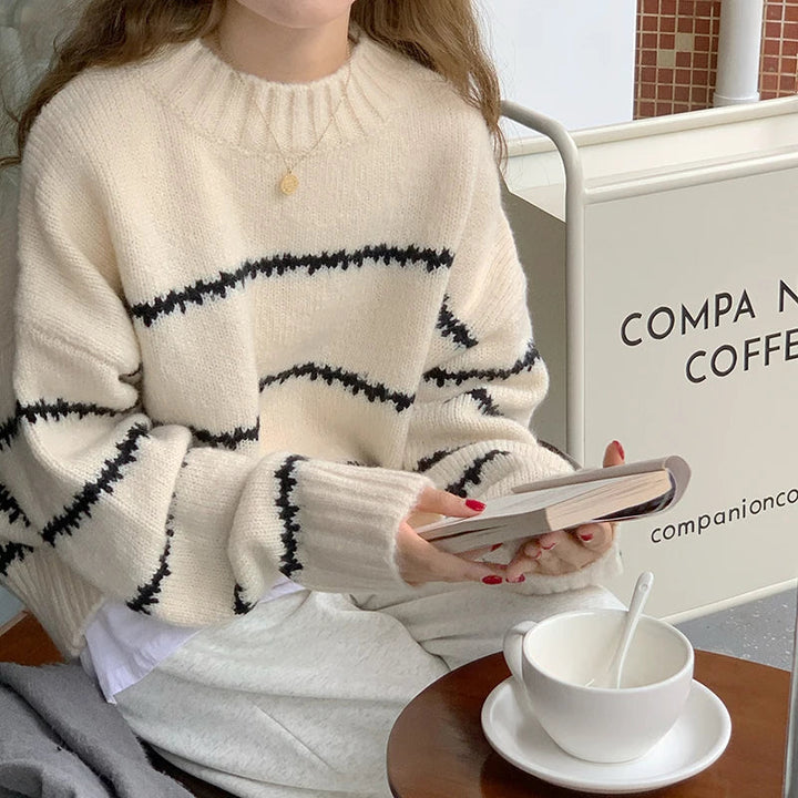 Pull oversized à rayures | Confort ultime pour l’automne
