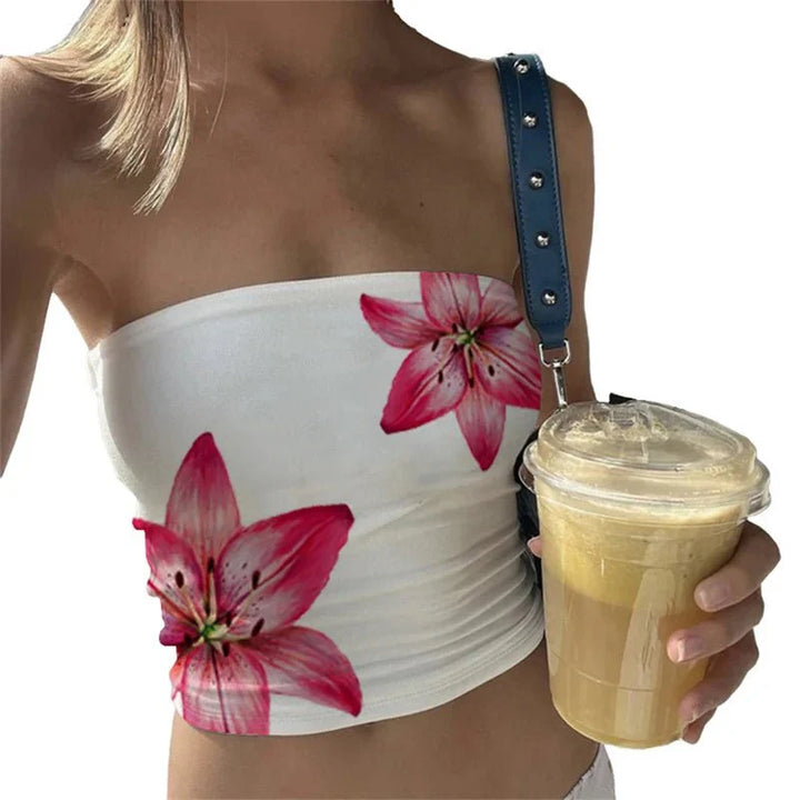 Top bandeau à fleurs | Idéal pour l'été