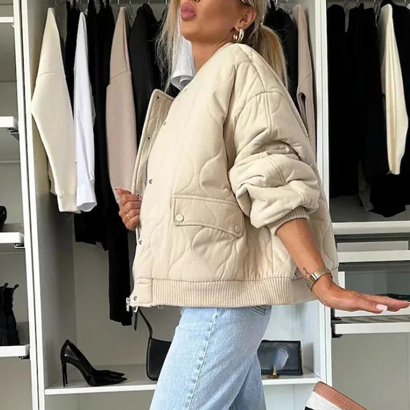 Blouson matelassé zippé | Confort chaud et style tendance