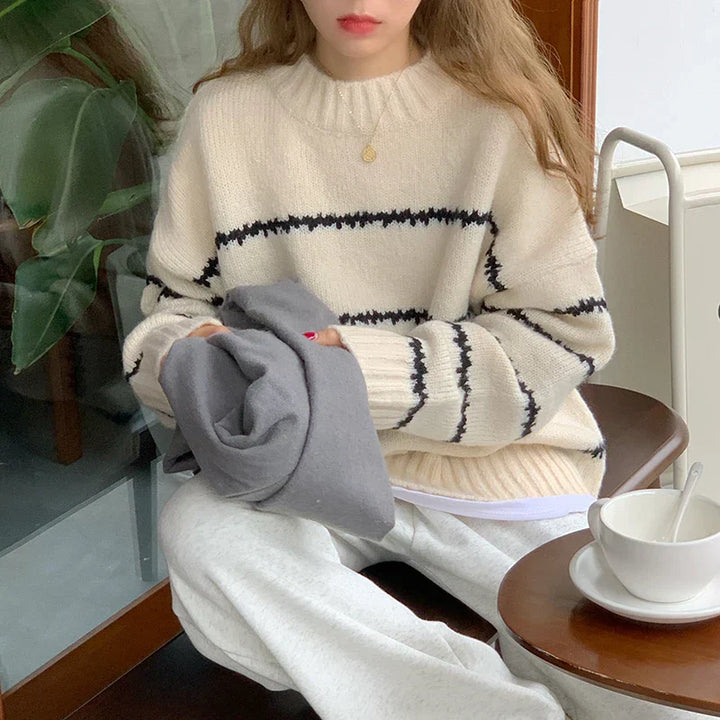 Pull oversized à rayures | Confort ultime pour l’automne