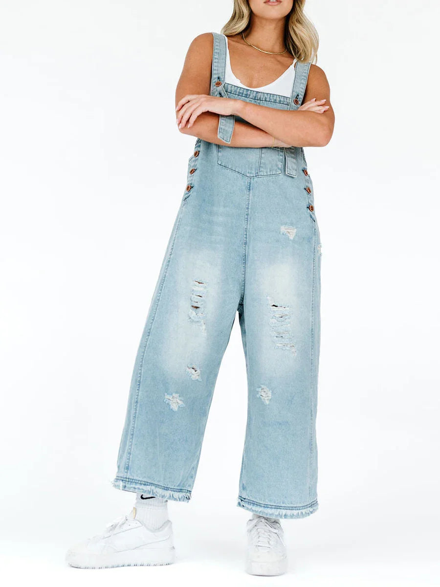 Salopette en denim | Style décontracté lavé