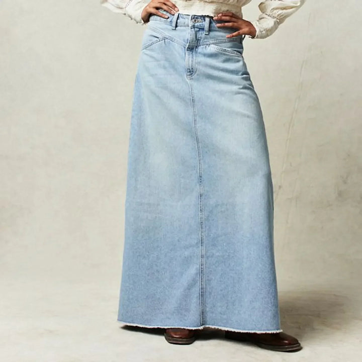 Jupe longue en jean | Style décontracté au quotidien