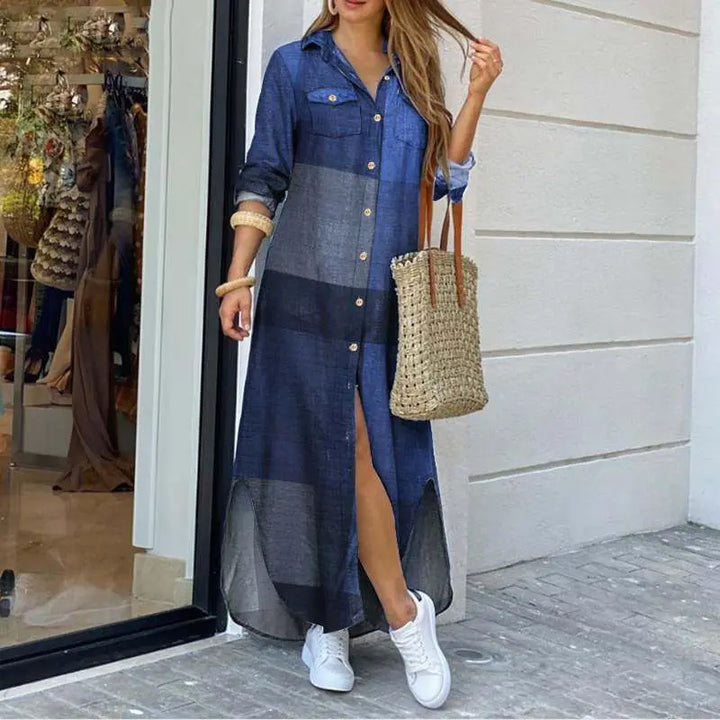 Robe longue en denim | Décontractée et élégante