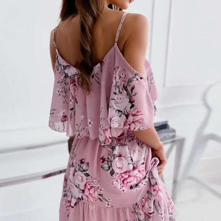 Robe à volants | Bretelles fines et allure romantique