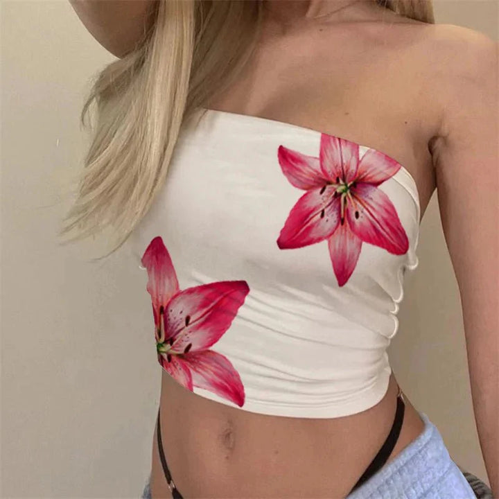 Top bandeau à fleurs | Idéal pour l'été