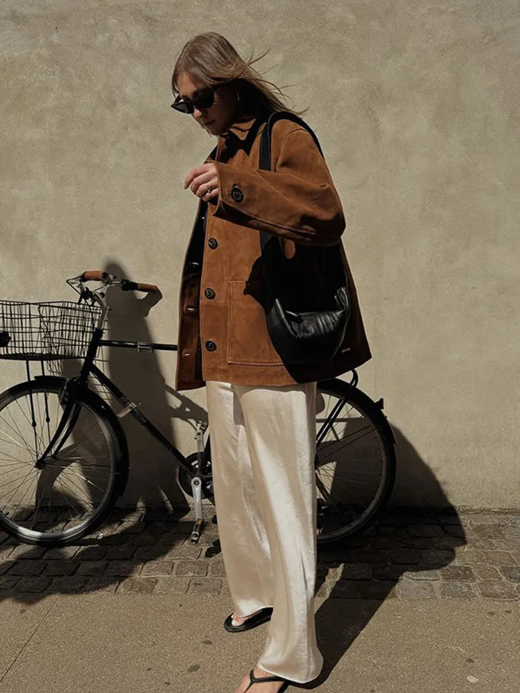 Veste rétro à col à revers | Look automnal vintage