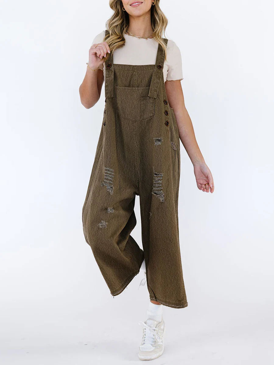 Salopette en denim | Style décontracté lavé