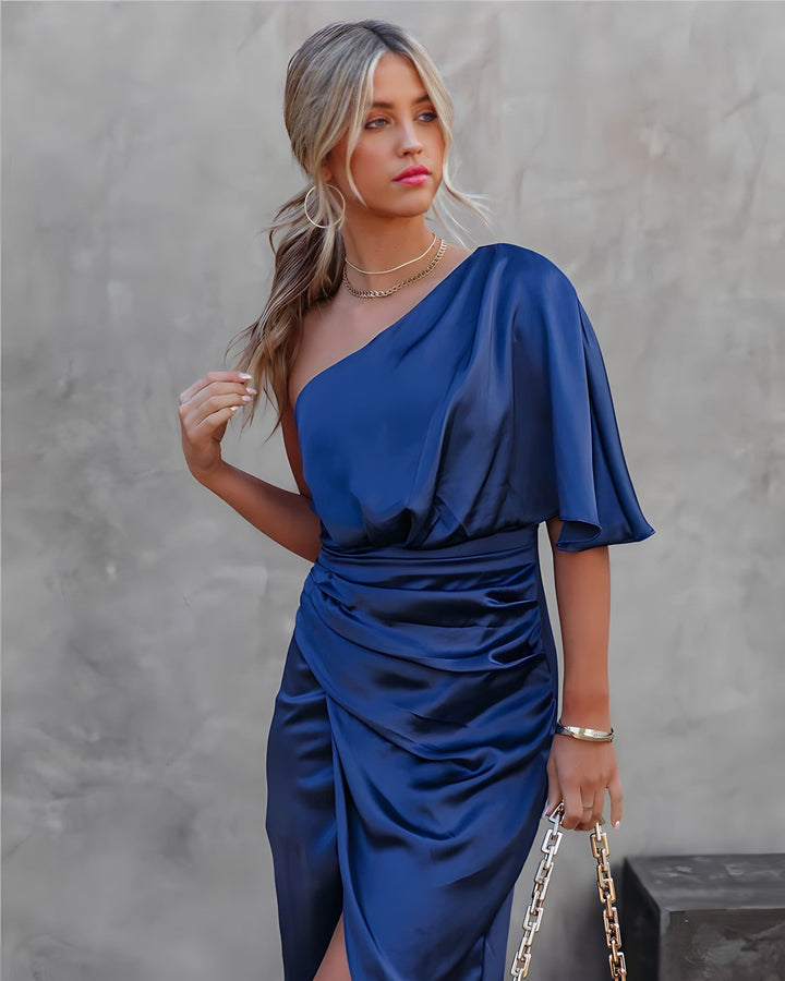 Robe midi asymétrique | Soirée élégante