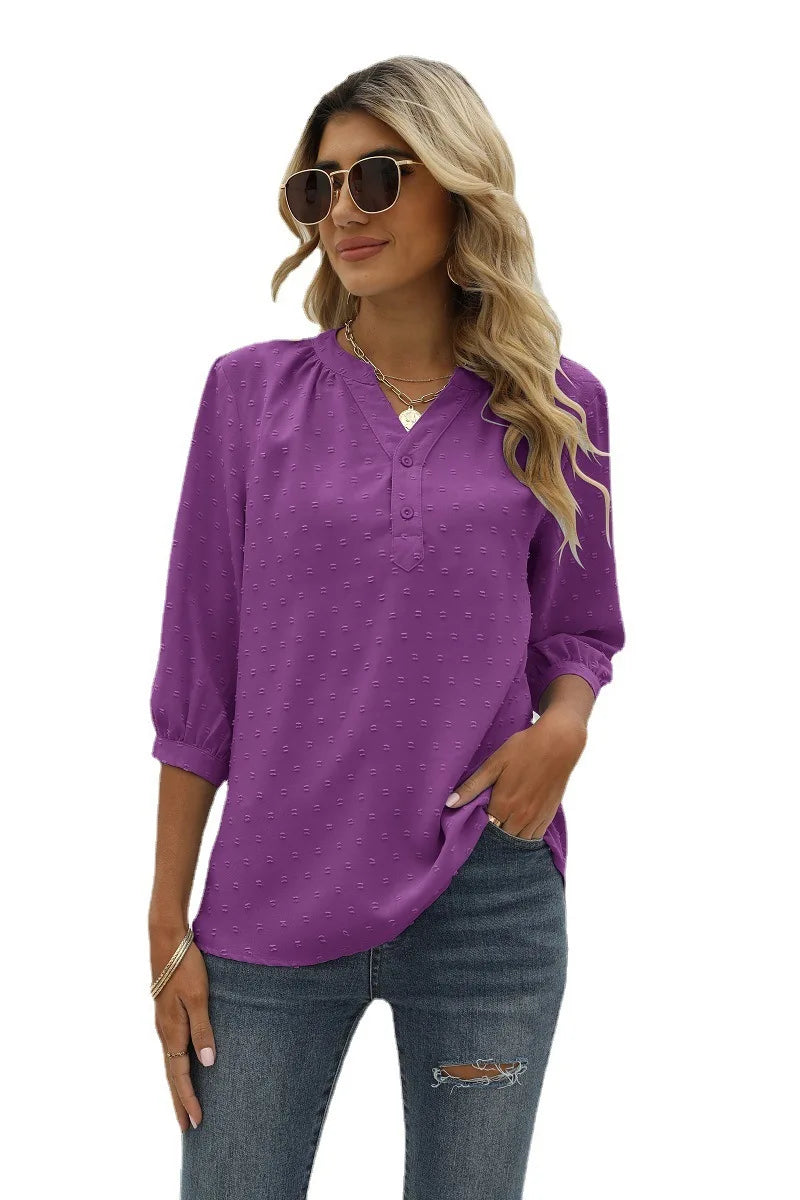 Blouse Décontractée | Boutonnée et Fluide