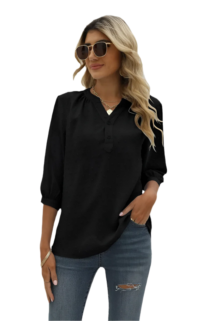 Blouse Décontractée | Boutonnée et Fluide