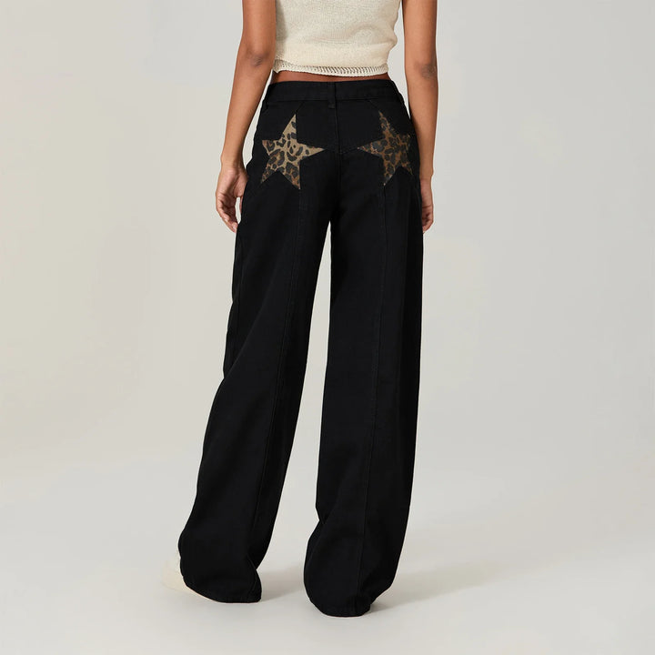 Jean Large Femme | Détail Étoile au Dos