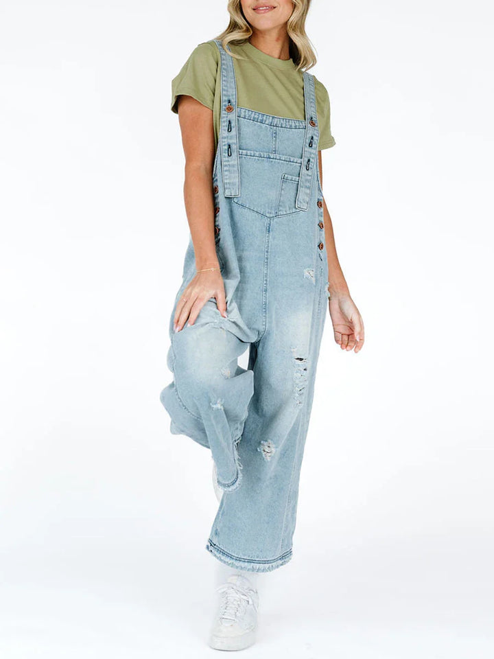 Salopette en denim | Style décontracté lavé