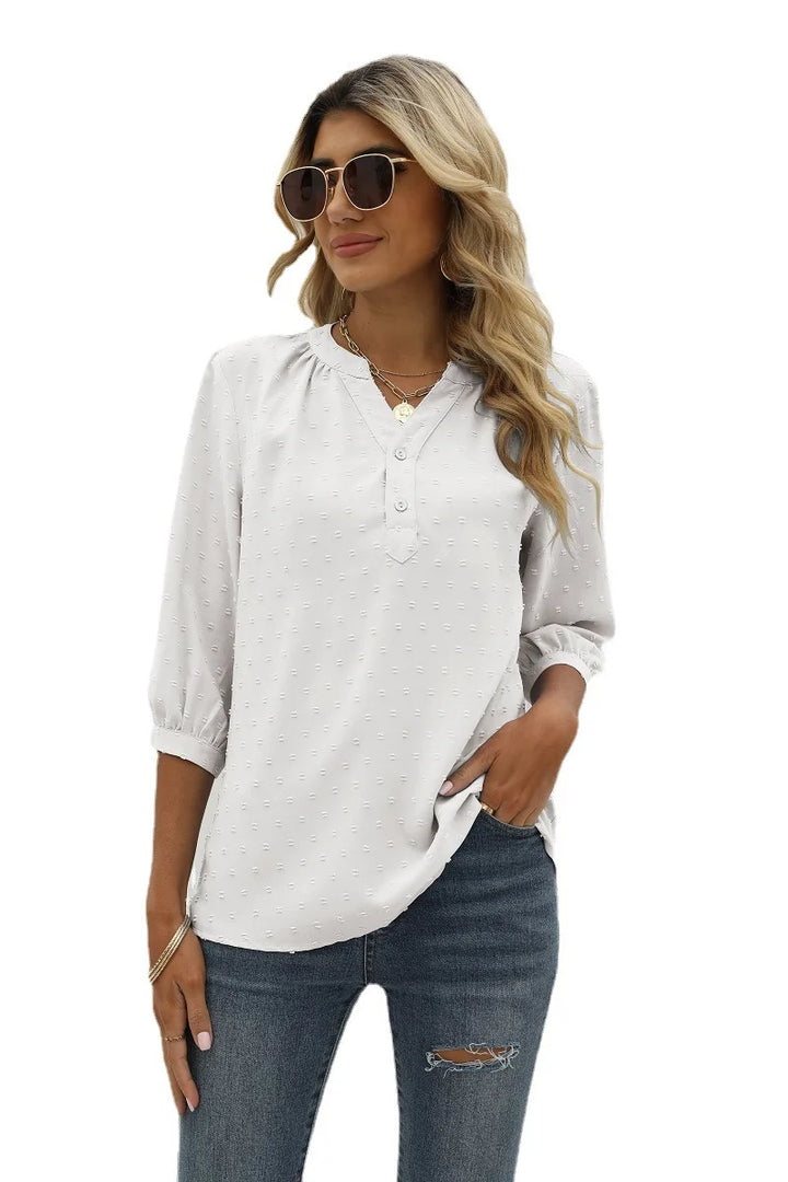 Blouse Décontractée | Boutonnée et Fluide
