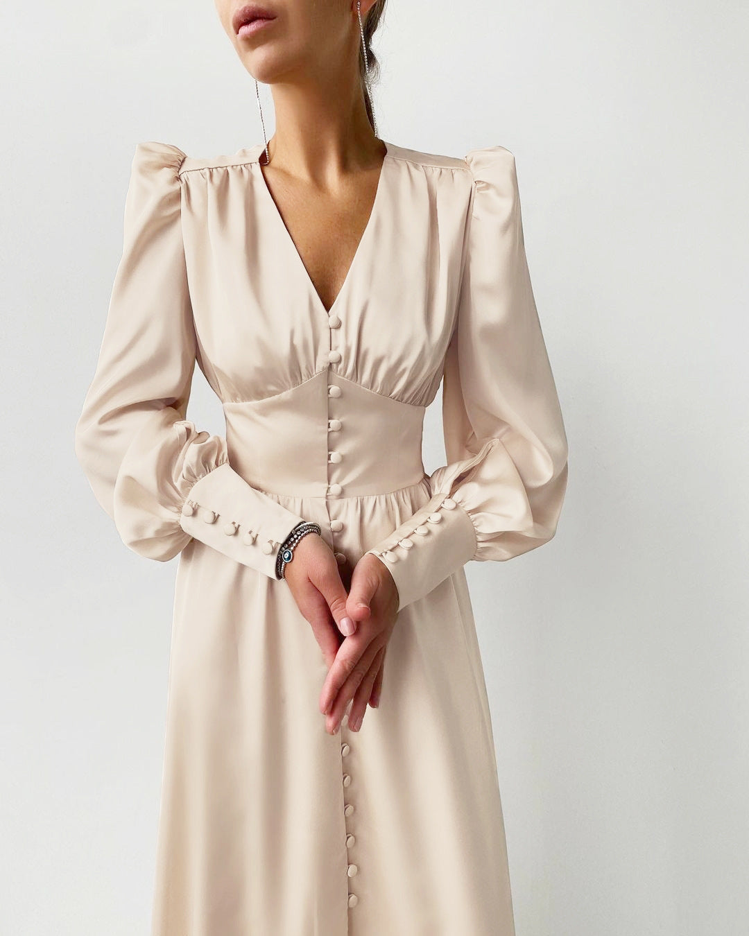 Robe boutonnée élégante | Style rétro chic