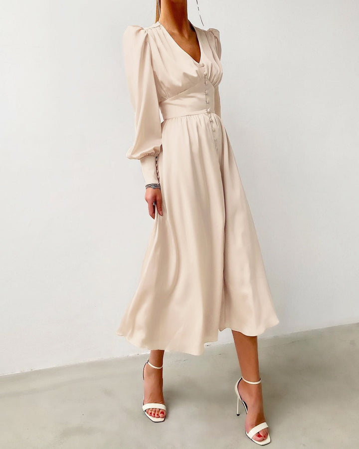 Robe boutonnée élégante | Style rétro chic