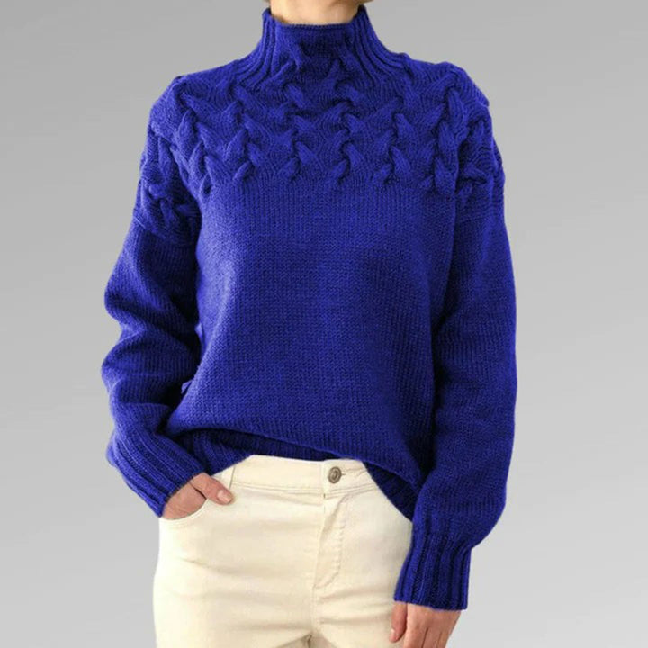 Pull col montant torsadé | Élégance hivernale