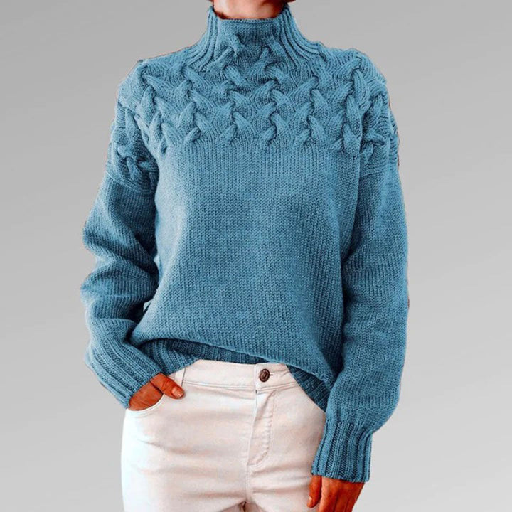 Pull col montant torsadé | Élégance hivernale