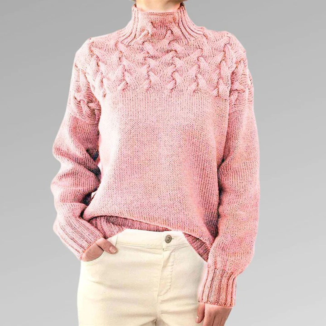Pull col montant torsadé | Élégance hivernale
