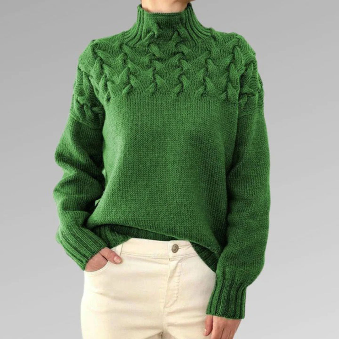 Pull col montant torsadé | Élégance hivernale
