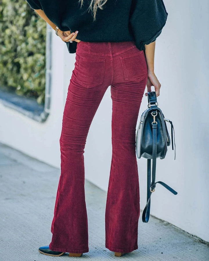 Pantalon flare tendance | Silhouette allongée et moderne