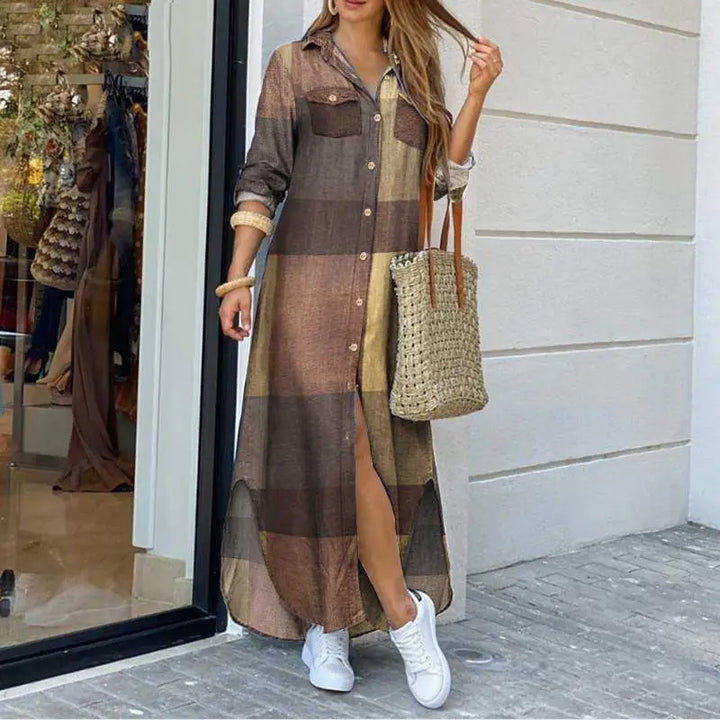 Robe longue en denim | Décontractée et élégante