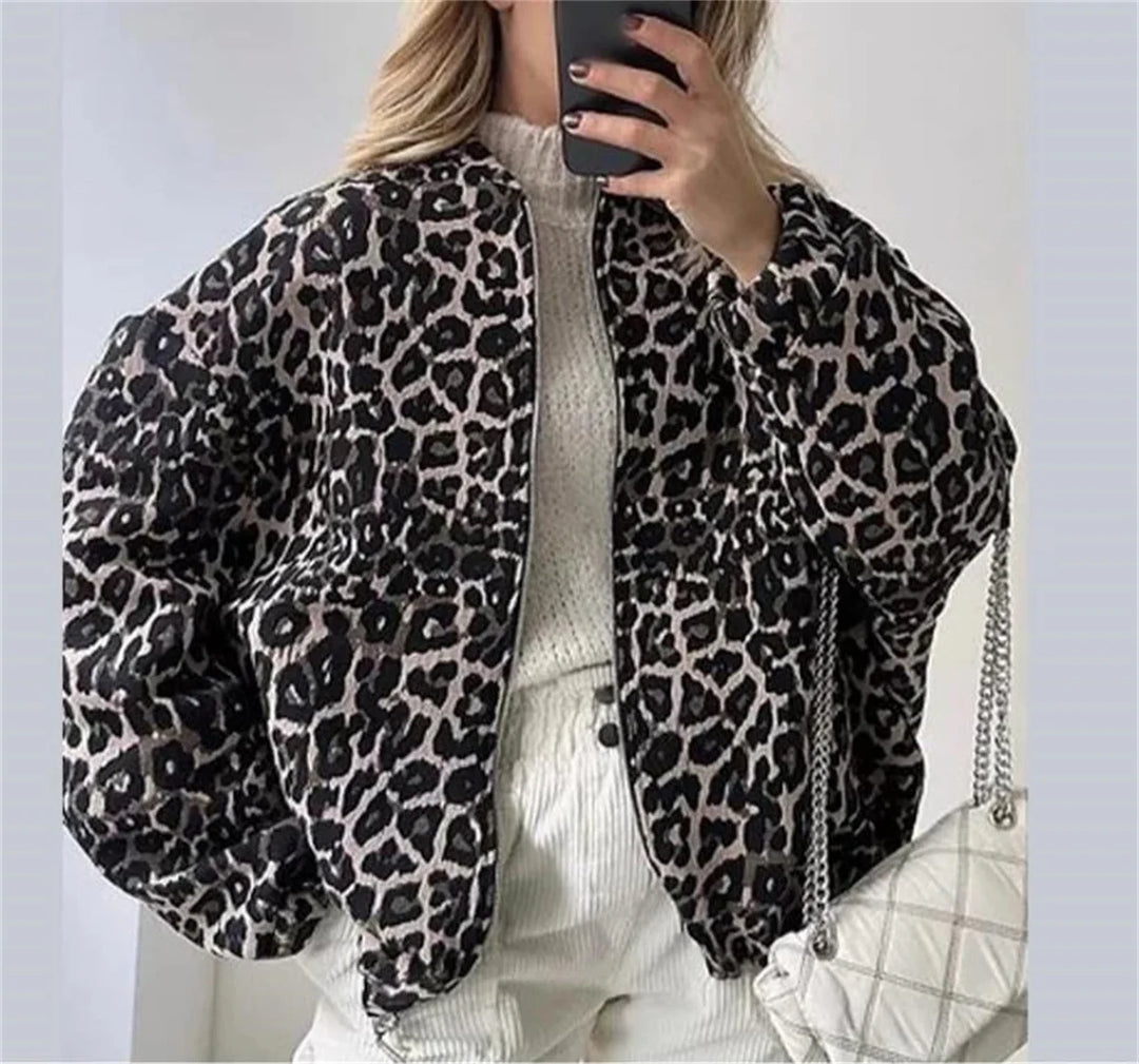 Veste bomber imprimé léopard | Tendance audacieuse et urbaine