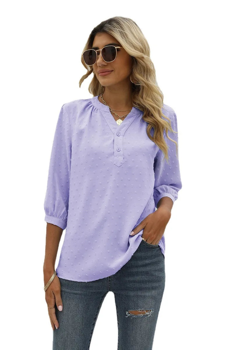 Blouse Décontractée | Boutonnée et Fluide