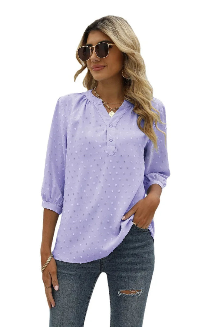 Blouse Décontractée | Boutonnée et Fluide