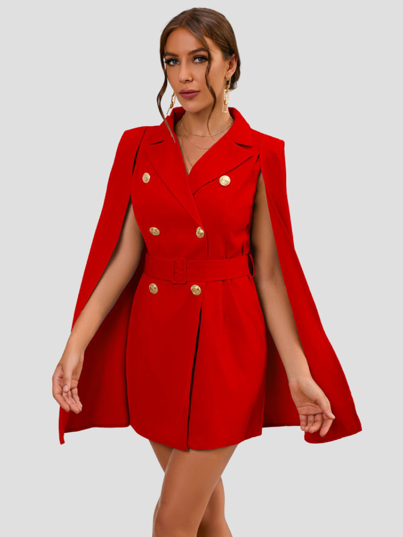 Robe Blazer Cape Élégante | Style sophistiqué et moderne