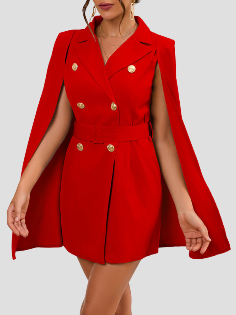 Robe Blazer Cape Élégante | Style sophistiqué et moderne